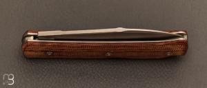    Couteau Editions G " Le Gentleman "  Micarta par Eric Parmentier