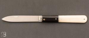 Couteau " Effil "  par Adrien Vautrin - Mammouth et corne noire