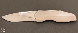   Couteau " Enigma " custom par Gustavo Thome Cecchini - GTC Custom Knives  - Titane et San-Ma