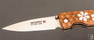  Couteau " Hana Flower liner lock " par Mcusta - Bambou et VG10 - Pièce Unique