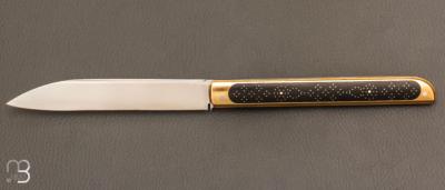   Couteau " Interframe XVIII ème " pliant fait main par Bastien Toubhans - Atelier Beau Merle