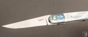  Couteau " Interprétation Laguiole " custom de Stéphane Sagric - Nacre et RWL34