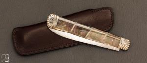  Couteau "Interprétation du Violon" par Romain Alvarez - Nacre noire