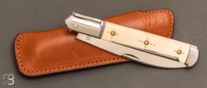    Couteau " Issoire 2 pièces " par Romain Alvarez - RWL34 et ivoire de mammouth