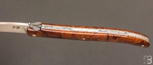  Couteau " Laguiole 14 cm " fait main par Jérôme Latreille - Ironwood et 14c28N