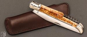 Couteau " Laguiole 3 pièces " par Romain Alvarez - RWL-34 et mammouth