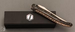   Couteau " Laguiole Dark Vador 13 CM " de Jérôme Lamic - Fatcarbon® et 14C28N