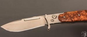 Couteau " Le Destin " par Éric Parmentier - Loupe d'amboine