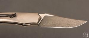 Couteau " custom Liner-lock " de Berthelemy Gabriel - La Forge Agab - Titane et D2