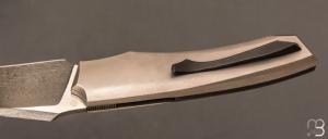 Couteau " custom Liner-lock " de Berthelemy Gabriel - La Forge Agab - Titane et D2
