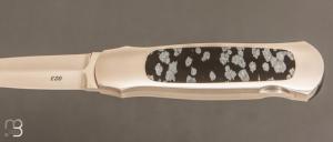   Couteau " Lock-Back 023 " custom  par Warren Osborne - Pierre de Lune