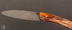   Couteau " le Névé " par Tim Bernard - Os Cerfé et lame 14C28