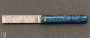 Couteau  "  L'Olonnois " de L'atelier du capitaine - Bouleau Madr et lame "Cristal Steel"