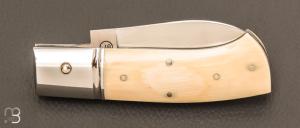 Couteau  "  Piccolo  " custom de Giuseppe Galante - RWL34 et ivoire de mammouth