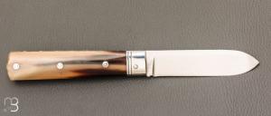 Couteau " Pradel " de collection par Bertrand Grzegorzek - Corne blonde