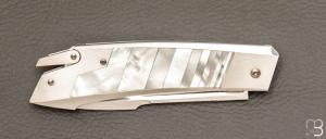   Couteau " R.B.L" custom de Guillaume Ducasse - Nacre blanche