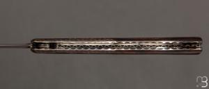  Couteau " Rossignol V2 " par Maxime Rossignol - La Forge de Max - Loupe de bois de fer 