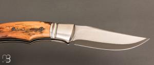 Couteau " Ryan's  " custom par Raphaël Durand - Mammouth et Suminagashi