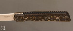  Couteau " Slimvubu " par Des Horn - Fatcarbon "Unigold" et lame en Nitrobe 77