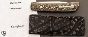  Couteau " Slimvubu " par Des Horn - Fatcarbon "Unigold" et lame en Nitrobe 77