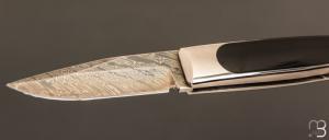    Couteau " Small Méditerranée " par Charles Bennica - Lame damas d'Henry Viallon