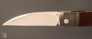  Couteau  " Swayback " custom par Maxime Belzunce - Micarta et RWL34