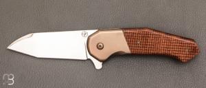 Couteau " TITAN XL "Titane et Micarta par Éric Demongivert