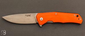Couteau de poche TRE G10 Orange/Titanium par Lionsteel - TRE.GOR