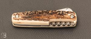   Couteau "Tartineur 2 pièces " par J. Mongin - Bois de cerf