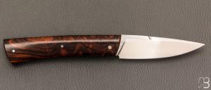  Couteau " Tendos  " custom par Frédéric Augé - Bois de fer et RWL-34