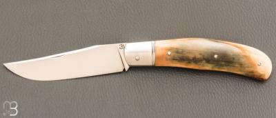 Couteau  " Tocard " custom de Jérôme Bellon - Ivoire de mammouth et RWL34