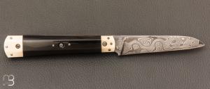   Couteau " Vendavel  " par Solbach Luna - Forge de la lune - Damas et Corne de Zébu / Mammouth