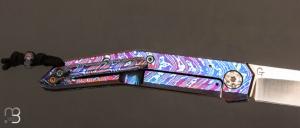    Couteau Frame-Lock " Vintage " custom de GTKnives - Thomas Gony - Moku-Ti