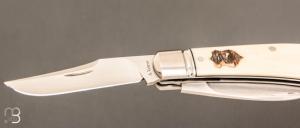  Couteau " Wharmcliffe Trapper 2 lames " par Aleksandr Vetrov - Micarta / M390