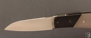  Couteau " custom " pliant par David Lespect - Titane/carbone et lame RWL34