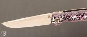 Couteau de poche Katsu - ZK03 - Fatcarbon® Rose et ZDP189