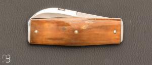   Couteau " galet de poche " pliant par Bastien Toubhans - Atelier Beau Merle - Mammouth et RWL34