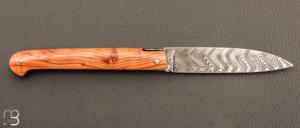 Couteau " le  Sauveterre " régional pliant - Genévrier et damas