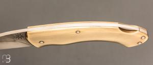   Couteau " lock-back " custom par Silas Coutellerie - Laiton et lame en XC100