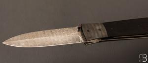   Dague pliante Custom de Jukka Hankala - Grenadille et  damas