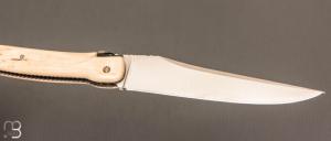   Couteau " Laguiole 15 CM Queue de Scorpion " de Jérôme Lamic - ivoire de mammouth