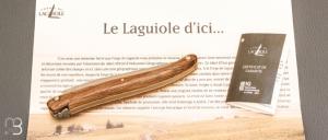    Couteau Laguiole d’ici IG 12cm par Forge de Laguiole - Plein manche cœur de chêne subfossile