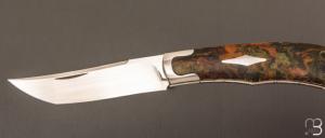  Couteau " Mini-Mix " pliant artisanal de Cyril Kalisz - Rag Micarta et RWL34