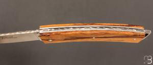    Couteau Le Thiers® Nature S N°063/100 par Fontenille-Pataud - Bois de serpent et lame en 14C28n