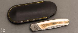    Le " 1820 Berthier " par Joël Grandjean - Ivoire de Mammouth et lame damas plume